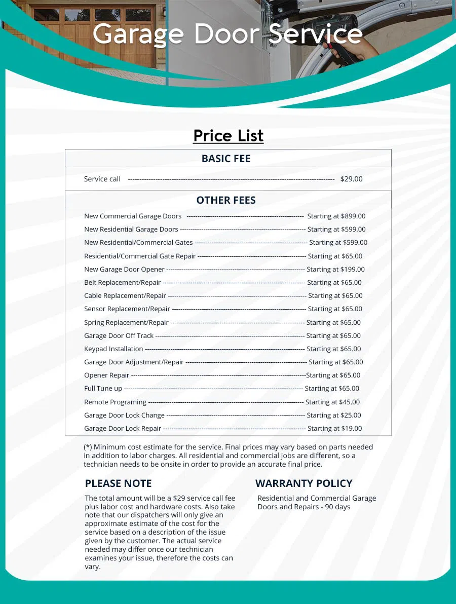 Garage Door Mobile Service Repair East Meadow, NY 516-209-3562